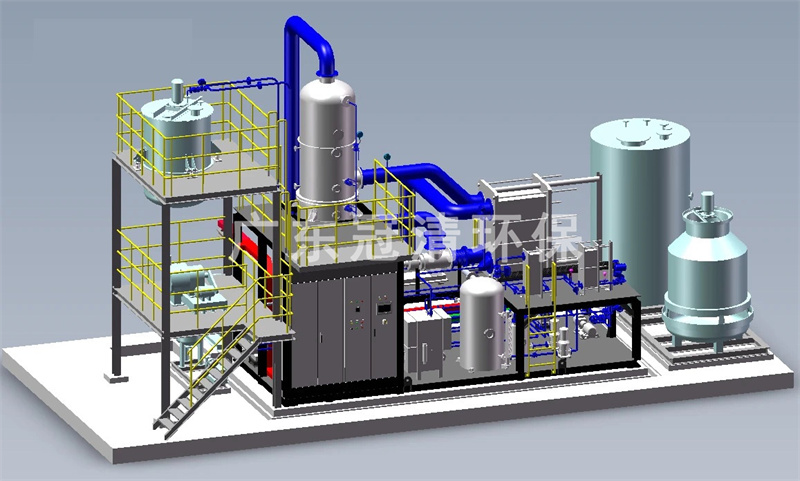 废水浓缩结晶 1T三效多级蒸发器